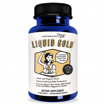 Liquid Gold Organic Lactation Blend - 60 Capsules Nursing + Feeding Legendairy Milk   