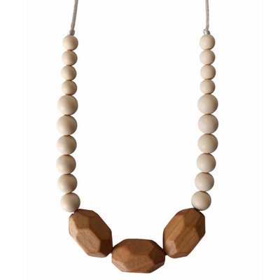 Austin Teething Necklace - Cream by Chewable Charm