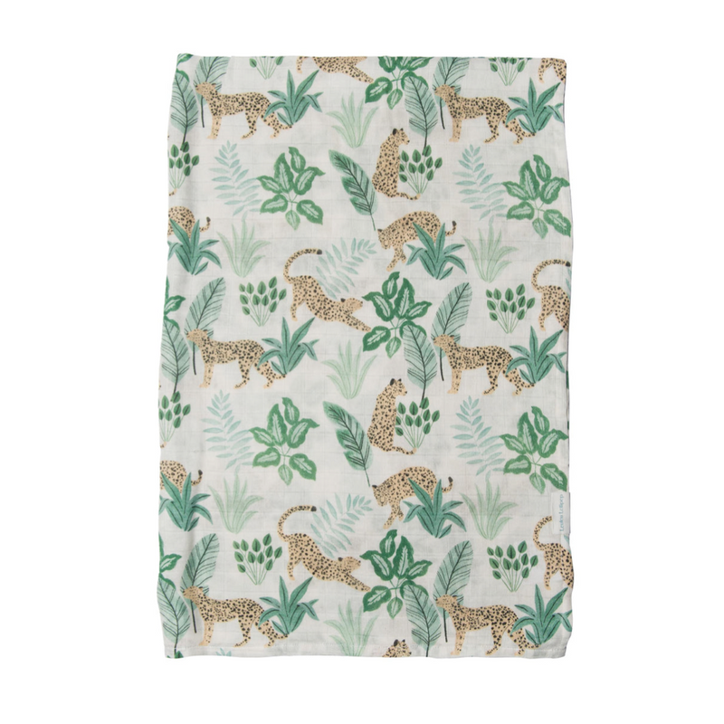Luxe Muslin Swaddle - Tropical Jungle by Loulou Lollipop