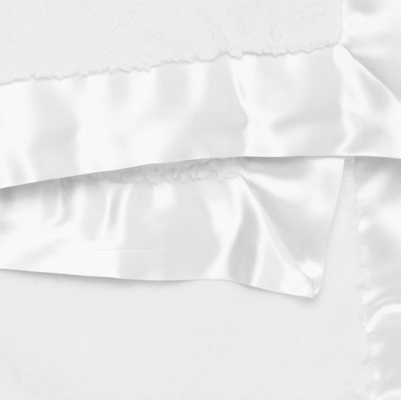 Luxe Solid Baby Blanket - White by Little Giraffe Bedding Little Giraffe   