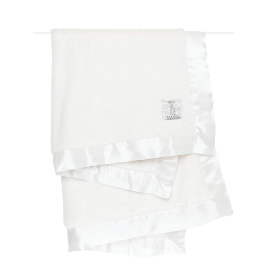 Luxe Solid Baby Blanket - Cream by Little Giraffe