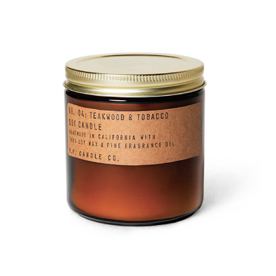 Tobacco + Teak Soy Candle - Large by PF Candle Co Decor PF Candle Co   
