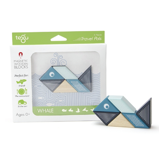 Magnetic Block Set - Whale Travel Pal by Tegu