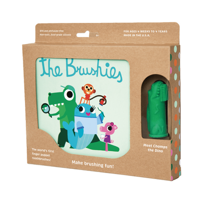 Chomps the Dino Brushie + Book Bath + Potty The Brushies   