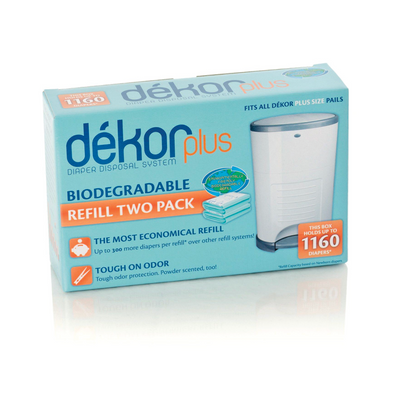Diaper Dekor Plus - 2 Pack Refill Biodegradable Bath + Potty Dekor   