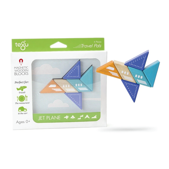 Magnetic Block Set - Plane Travel Pal by Tegu