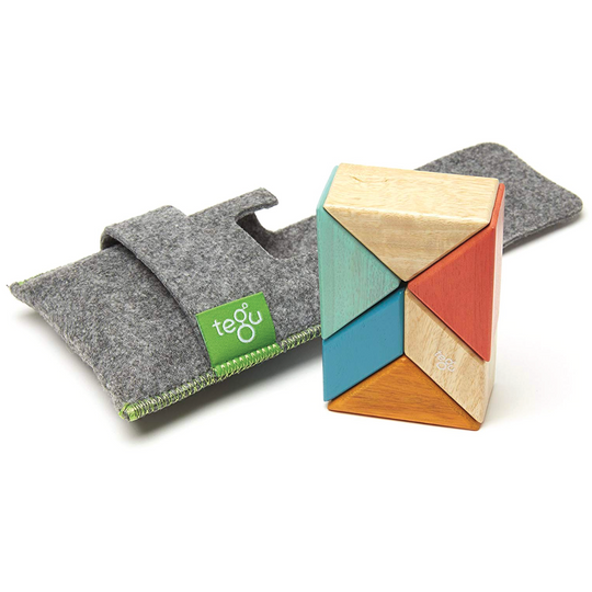 Magnetic Block Set 6 Pc Prism Pocket Pouch - Sunset by Tegu