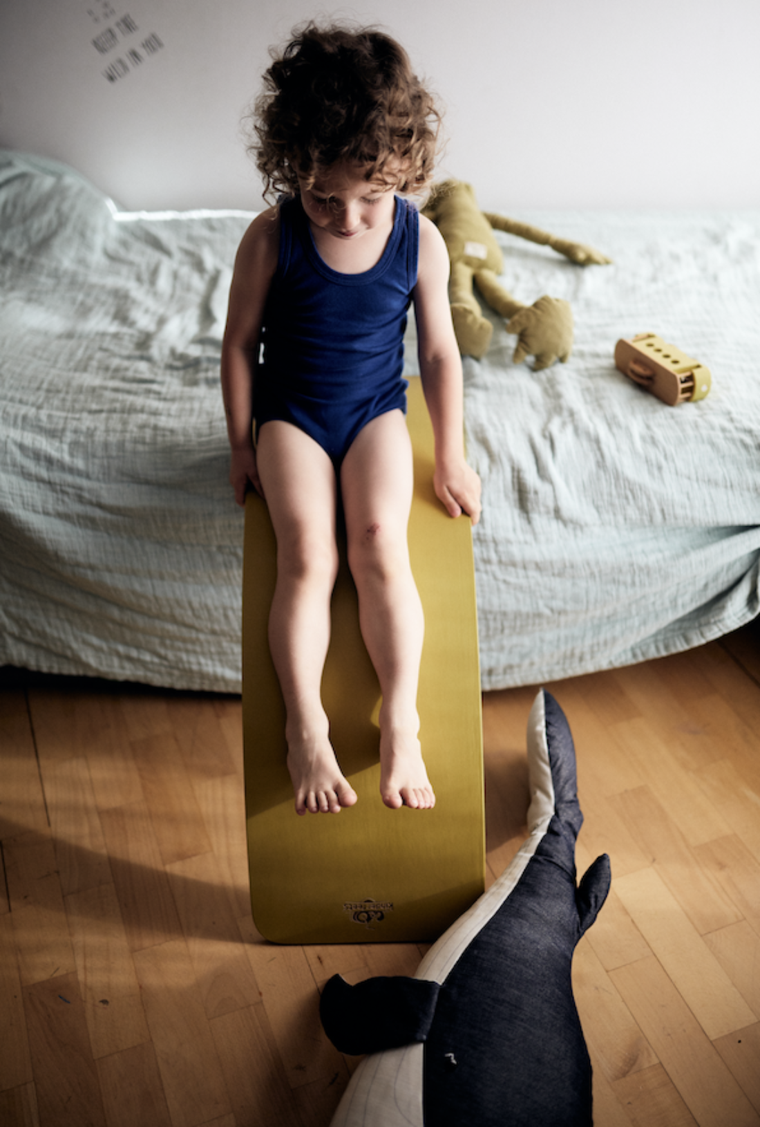 Kinderboard Balance Board Waldorf Original - Mustard by Kinderfeets Toys Kinderfeets   