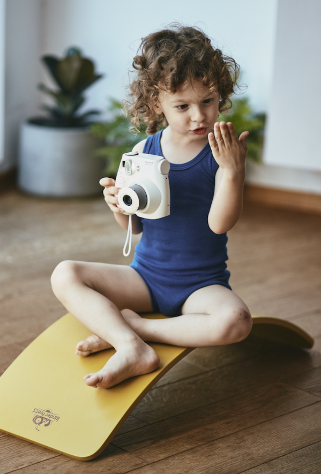Kinderboard Balance Board Waldorf Original - Mustard by Kinderfeets Toys Kinderfeets   
