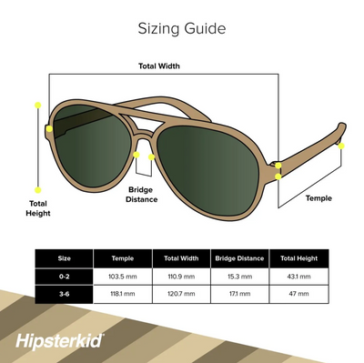 Hipsterkid Extra Fancy Aviator Sunglasses - Sand