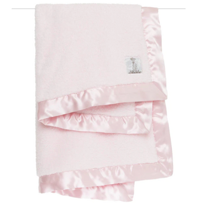 Chenille Solid Baby Blanket - Dusty Pink by Little Giraffe