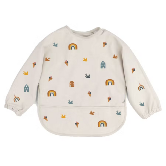 Long Sleeve Bib - Rainbows by Cotton Cloud