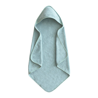 Organic Cotton Baby Hooded Towel - Sea Mist by Mushie & Co