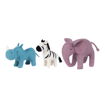 Holdie Safari Animals - Set of 3 by Olli Ella Toys Olli Ella   