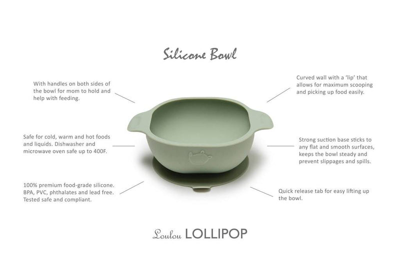 Silicone Snack Bowl - Sage by Loulou Lollipop Nursing + Feeding Loulou Lollipop   