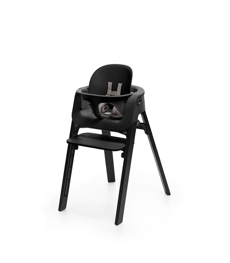 Steps High Chair by Stokke Furniture Stokke Black Legs with Black Seat  