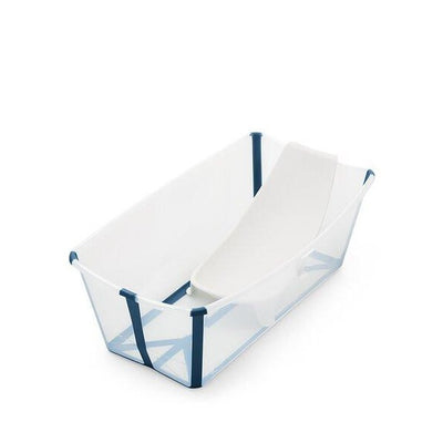 Flexi Bath Bundle Tub with Newborn Support by Stokke Bath + Potty Stokke Transparent Blue  