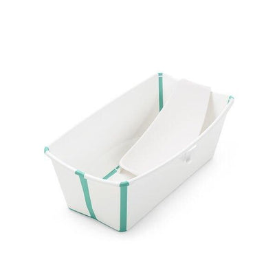 Flexi Bath Bundle Tub with Newborn Support by Stokke Bath + Potty Stokke White Aqua  