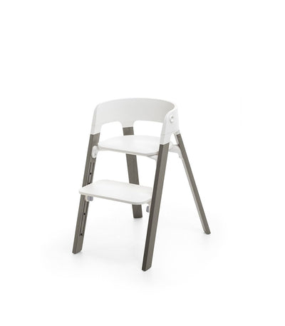 Steps Chair by Stokke Furniture Stokke Hazy Grey Legs with White Seat  