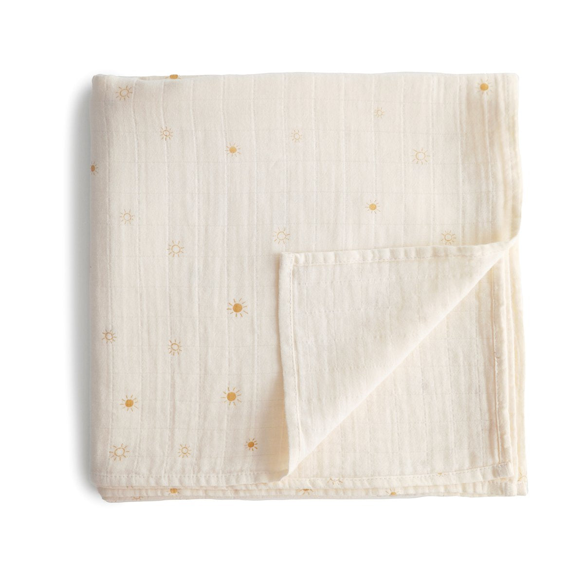 Organic Muslin Swaddle - Sun by Mushie Bedding Mushie & Co   