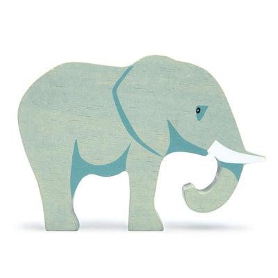 Small Wooden Figurine Toys Tender Leaf Toys Elephant  