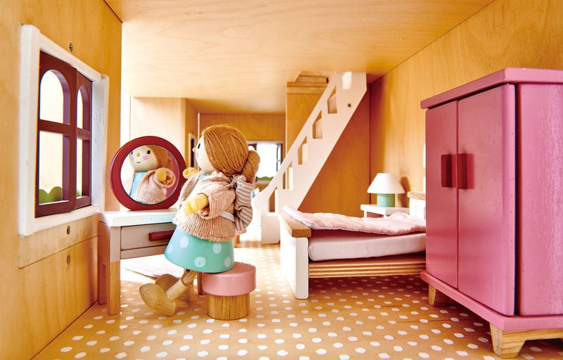 Dolls House Bedroom Wooden Furniture by Tender Leaf Toys Toys Tender Leaf Toys   