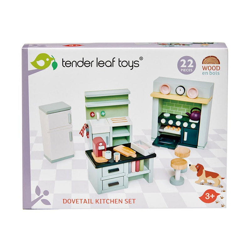 Dolls House Kitchen Wooden Furniture by Tender Leaf Toys Toys Tender Leaf Toys   