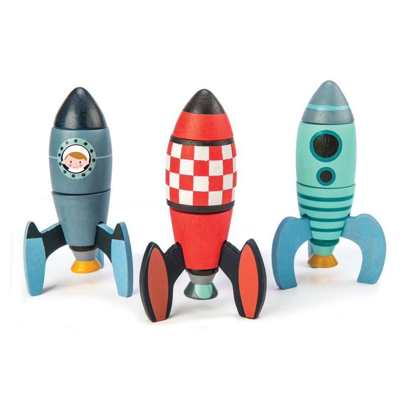 Rocket Construction Wooden Toy by Tender Leaf Toys Toys Tender Leaf Toys   