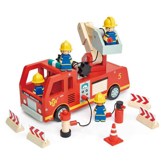 Fire Engine Wooden Toy by Tender Leaf Toys