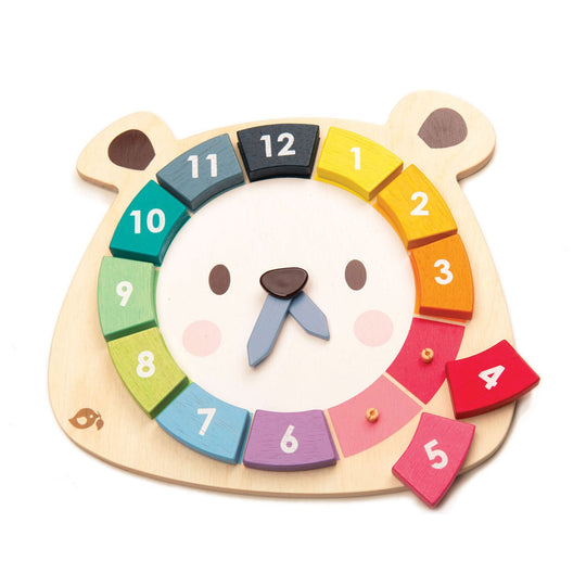 Bear Colors Wooden Clock by Tender Leaf Toys