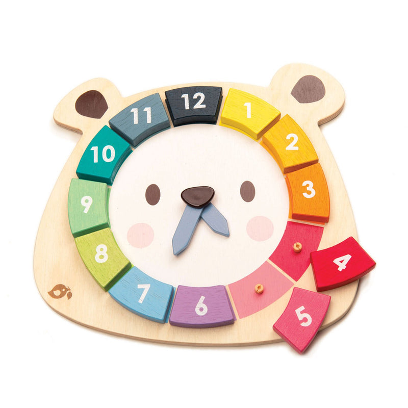 Bear Colors Wooden Clock by Tender Leaf Toys Toys Tender Leaf Toys   