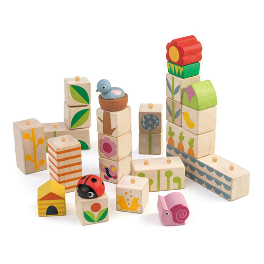 Garden Blocks Wooden Toys by Tender Leaf Toys