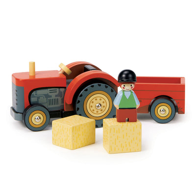 Farmyard Tractor Wooden Toy by Tender Leaf Toys Toys Tender Leaf Toys   