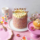 Pastel Color Happy Birthday Candles by Talking Tables Paper Goods + Party Supplies Talking Tables   