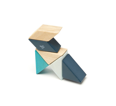 Magnetic Block Set 6 Pc Prism Pocket Pouch - Blues by Tegu Toys Tegu   