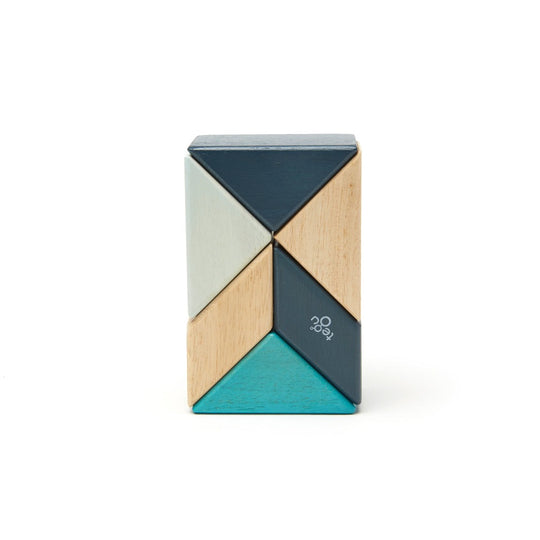 Magnetic Block Set 6 Pc Prism Pocket Pouch - Blues by Tegu