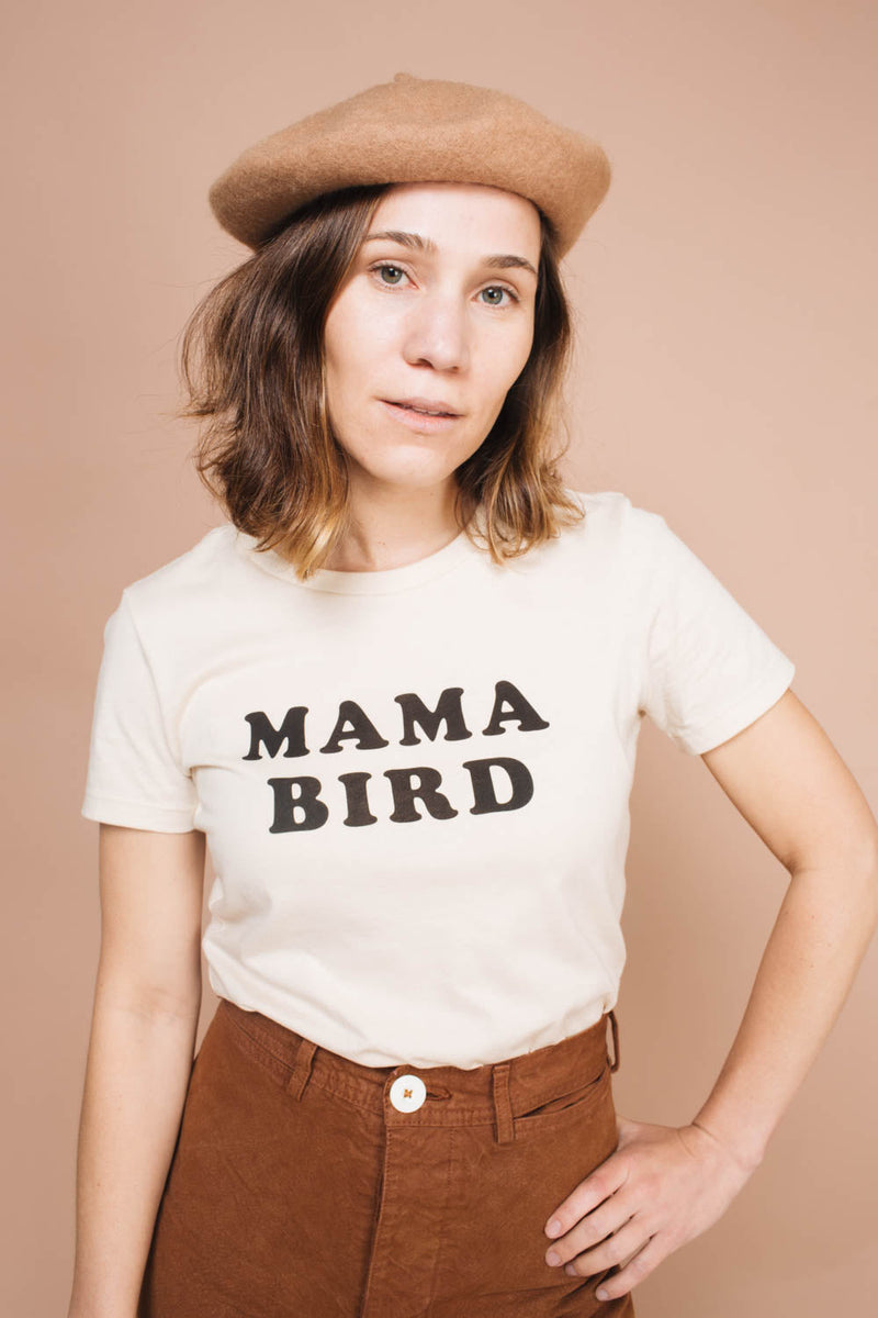 Mama Bird T-Shirt - Cream by The Bee & The Fox