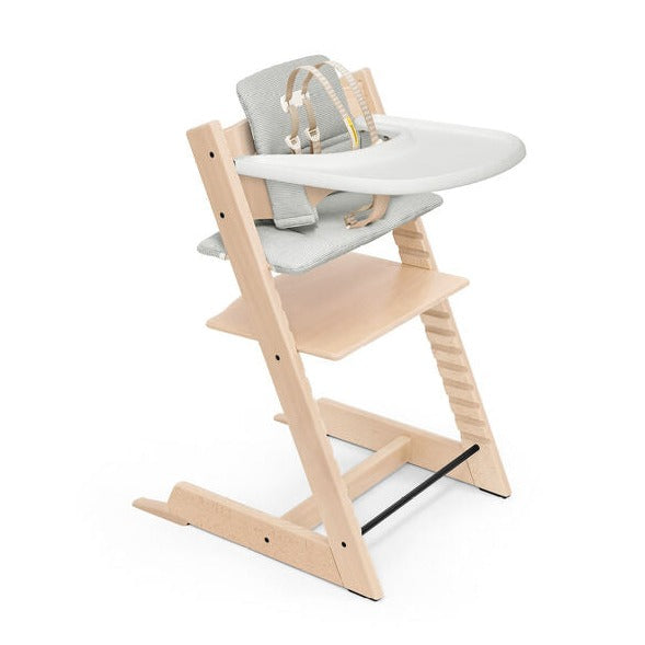 Tripp Trapp Complete High Chair by Stokke Furniture Stokke Natural with Nordic Grey Cushion  