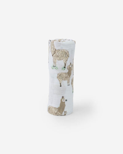 Cotton Muslin Single Swaddle - Llama Llama by Little Unicorn Bedding Little Unicorn   