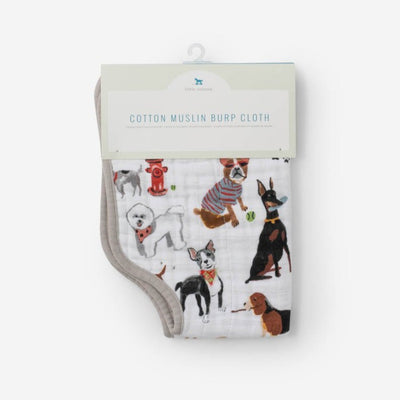 Cotton Muslin Burp Cloth - Woof by Little Unicorn Nursing + Feeding Little Unicorn   