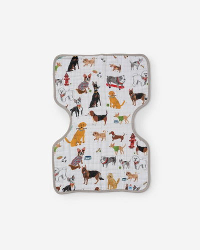 Cotton Muslin Burp Cloth - Woof by Little Unicorn Nursing + Feeding Little Unicorn   