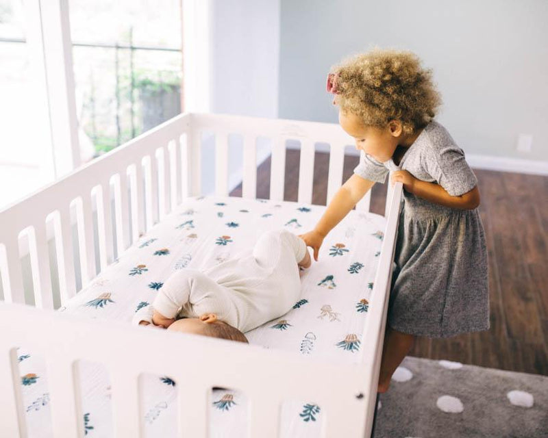 Cotton Muslin Fitted Crib Sheet - Prickle Pots by Little Unicorn Bedding Little Unicorn   