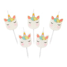 Unicorn Face Birthday Candles 5 Pack by Talking Tables Paper Goods + Party Supplies Talking Tables   