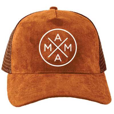 Mama X Trucker Hat - Brown Suede by Tiny Trucker