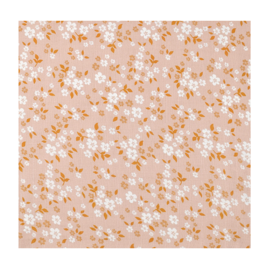 Whimsy Floral Muslin Swaddle - Multi Peach by Mini Wander