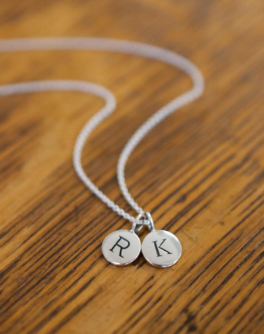 Sterling Silver Initial Pendant Only Accessories Wallin + Buerkle   