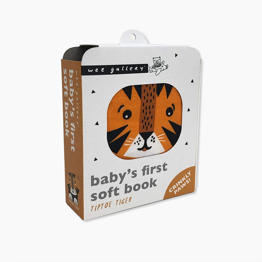 Tiptoe Tiger Cloth Book by Wee Gallery