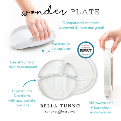 Wonder Plate - Marble by Bella Tunno Nursing + Feeding Bella Tunno   