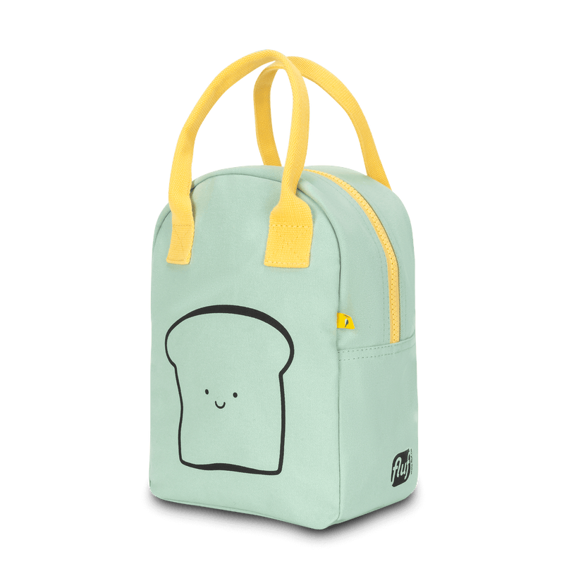 Zipper Lunch Bag - Happy Bread in Mint by Fluf Nursing + Feeding Fluf   