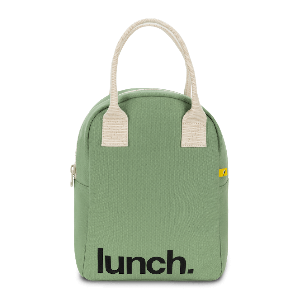 Zipper Lunch Bag - 'Lunch' in Moss by Fluf Nursing + Feeding Fluf   